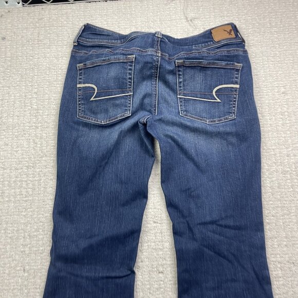 American Eagle Kick Boot Jeans Women’s Size 10 Long Super Stretch Cowboy Flare - Picture 9 of 12